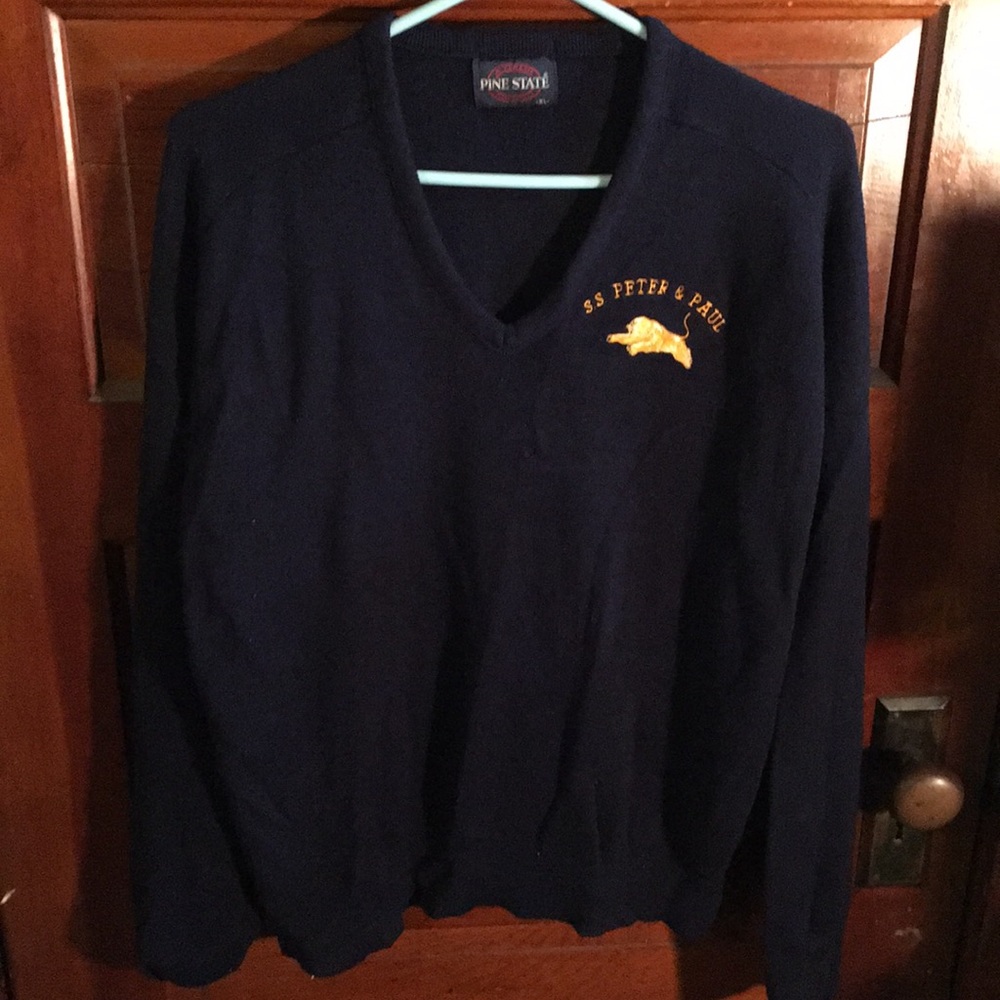 Pine State College Style V-neck Sweater Monogram